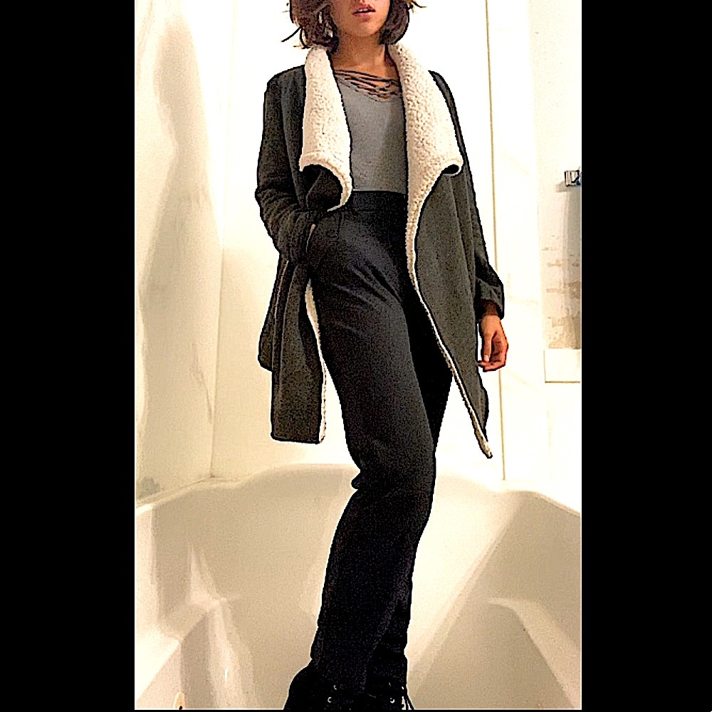 Hem & Thread Open Shirt Jacket/Coat Wool-Lined